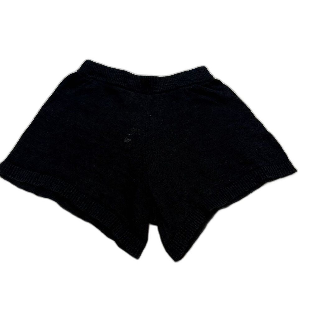 Free People Women's XS Beach Black Knit Lounge Shorts Relaxed Fit Elastic Waist